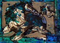 Mashkoor Raza, 11 x 14 Inch, Oil on Paper, Abstract Painting, AC-MR-726